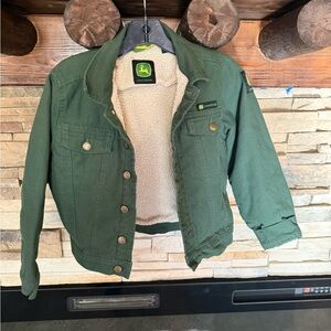 John Deere Kids Forest Green Jean Jacket